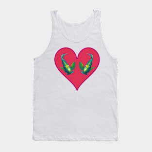 Angelfish twins abstract | Underwater heart design on white background | Tank Top